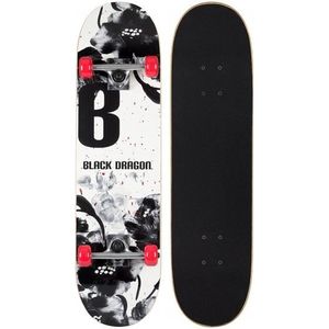 SKATEBOARD - LONGBOARD Skateboard Street Natives 79 cm Blanc/Noir - BLACK DRAGON - Mixte - Skate park - Urbain
