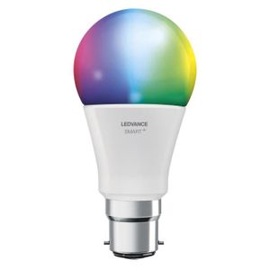 AMPOULE INTELLIGENTE LEDVANCE Lampe LED intelligente avec technologie WiFi, B22d-base, optique mate ,Couleurs RVBW modifiables, couleur de lumière