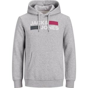 SWEATSHIRT JACK & JONES Sweatshirt à Capuche Gris Clair Chiné