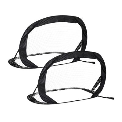 Relaxdays Lot De 2 Buts De Foot Pop-up – Cage Pliable Jardin, Plage, Entraînement Enfant & Adulte