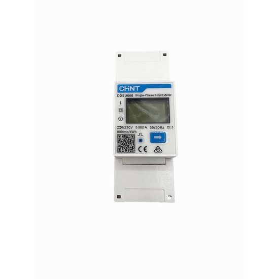 Compteur d'énergie monophasé Chint DDSU666 1P+N 80A 2M IP54