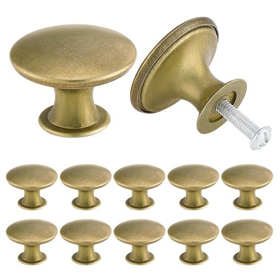 Lot De 12 Boutons Vintage Orange Vif - 27 Mm, Plastique Marbré Crème, Pour Tricot Et Déco