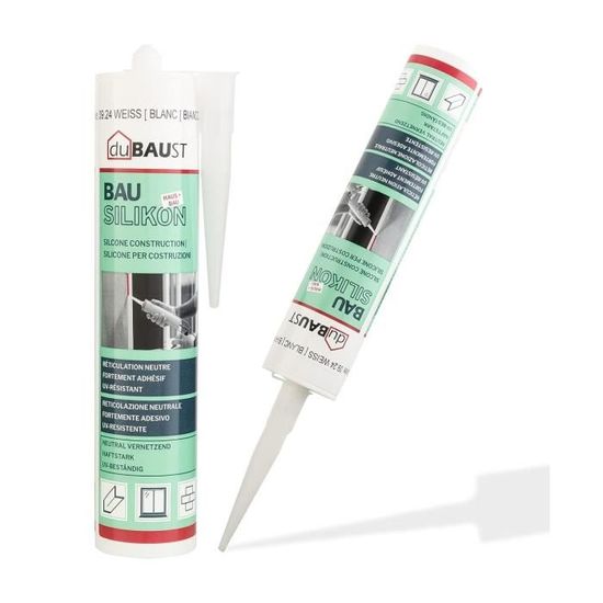 Bas24 Mastic Silicone De Construction Silicone Neutre Pour Fenêtres IntérieurExtérieur