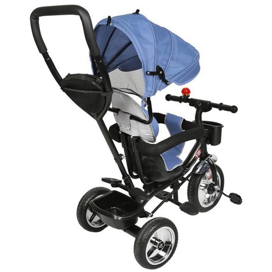 Tricycle Bébé Evolutif 4 en 1 Vélo Enfant à auvent rétractable avec pédales pliables -Violet