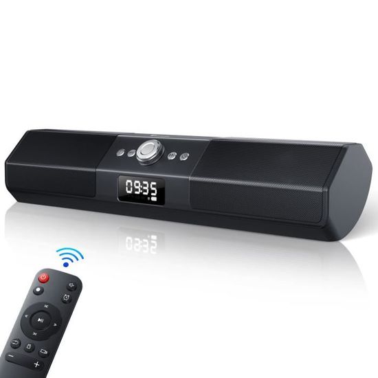 Barre de son Haut-parleur Wireless Bluetooth Barre de Son TV 20W Soundbar