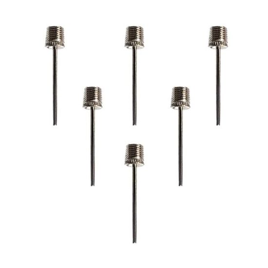 6 Aiguilles De Pompe à Ballon En Acier Inoxydable - Double Trou, 3,8 Cm, Pour Basket, Football, Rugby, Volley