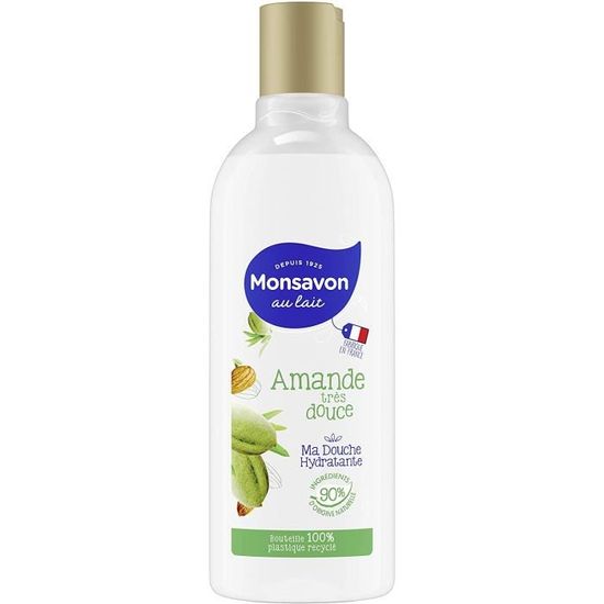 Lot De 4 Gels Douche Monsavon Amande Très Douce - 300ml Chaque, Hydratant Naturel