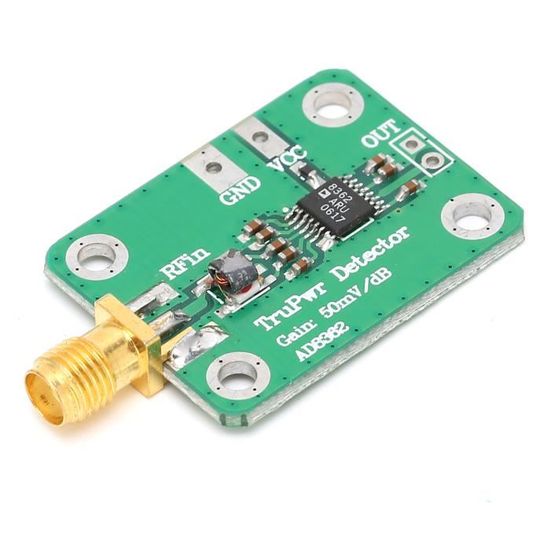 Détecteur RF/Amplitude AD8361 - Module 10 KHz à 2500 MHz, Entrée 50Ω, Sortie 0-5V, Connecteur SMA
