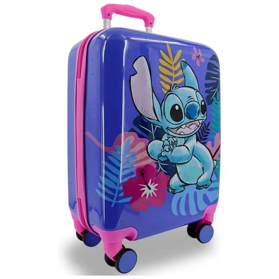Valise Lilo & Stitch – Trolley Rigide Rose – Ohana Pour Toujours – 4 Roues