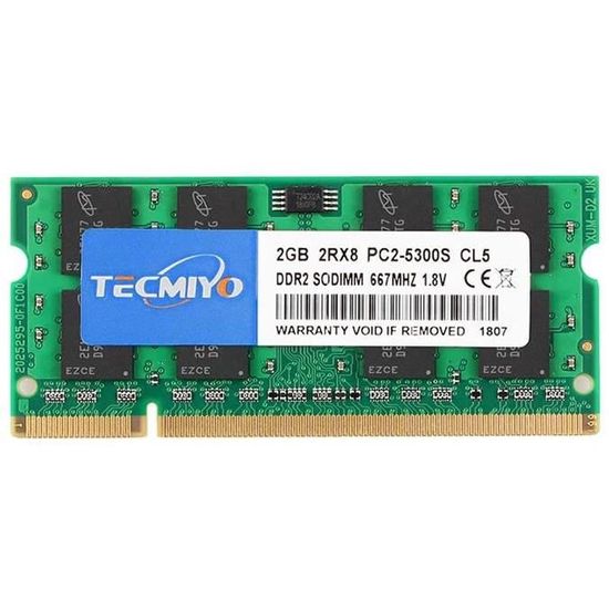 Lot De 5 Barrettes Mémoire PC2 Ou PC3 | Occasion, Diverses Marques, Capacité 2 Ou 4 Go