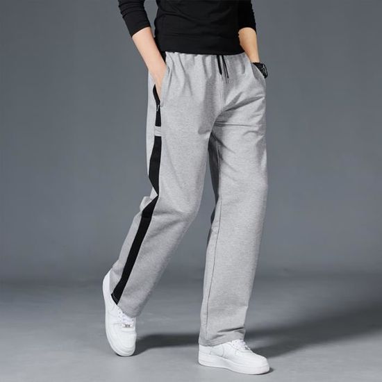 Pantalon de survêtement baggy pour homme, pantalon de jogging, streetwear  hip hop, longueur de rinçage, coton
