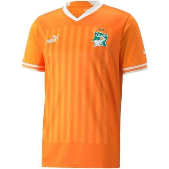 Maillot Domicile Cote d'Ivoire 2022 orange/blanc/vert L Cdiscount