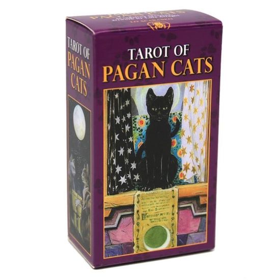 78 cartes Deck Tarot de chats païens Full English Family Party Board Jeux Oracle Cartes d'astrologie Divination Card