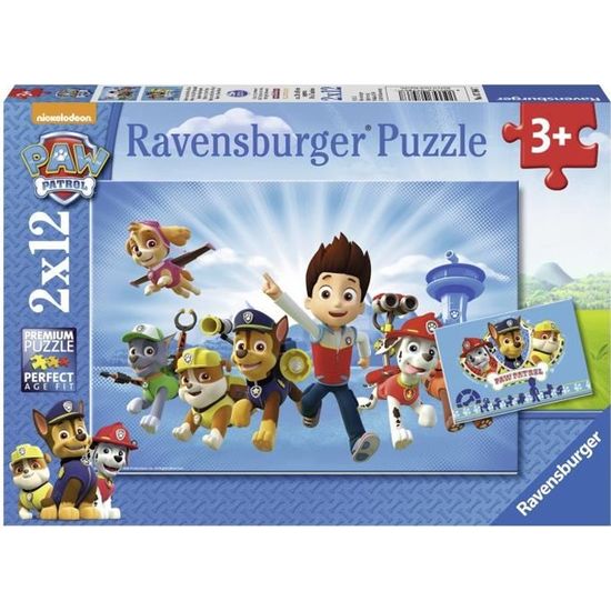 Puzzles Pat' Patrouille 2x12 pièces - Ravensburger - Pour enfants dès 3 ans