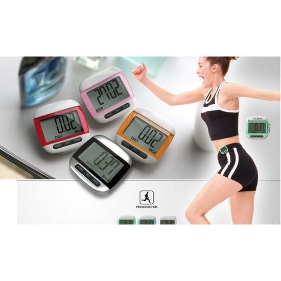 Podomètre multifonction calcul de la distance calorique et affichage de l'heure Podomètre multifonction calcul de la distance calorique et affichage de l'heure