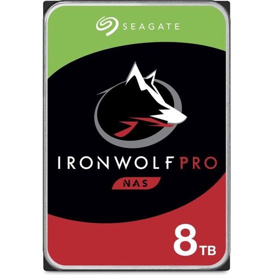 Seagate IronWolf Pro 4To, Disque Dur D'entreprise Interne NAS HDD, CMR, 3.5 Pouces, SATA 6Goits/s, 7 200 Tr/min, 256 Mo De Mémoire Cache, Ouverture Facile, Services Rescue (ST4000NTZ01