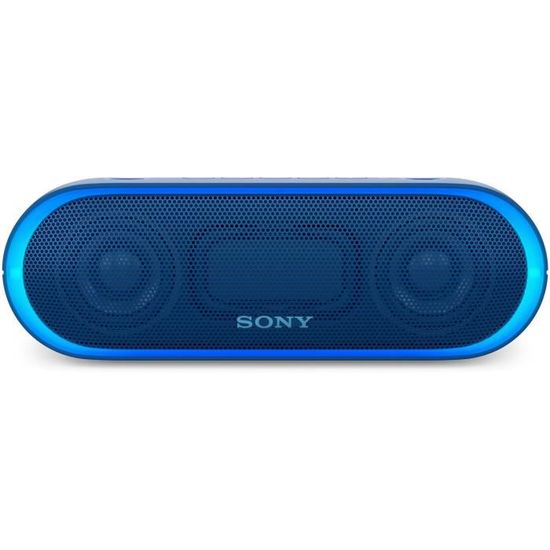 SONY SRS-XB20 - Enceinte bluetooth 4.2 et NFC - Fonction Party Chain - Résistante à l'eau IPX5 - Bleu
