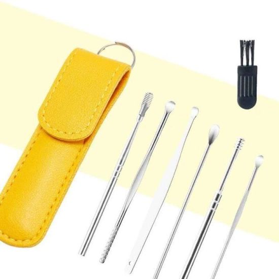 PX02449COFFRET HYGIENE NEZ .Cureoreille pour homme et femme,6 pièces,cureoreille,Curette