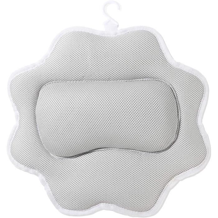 Relaxdays Coussin De Bain, Oreiller De Baignoire, Ventouses, Accessoire Bien-être Nuque, Spa, 19