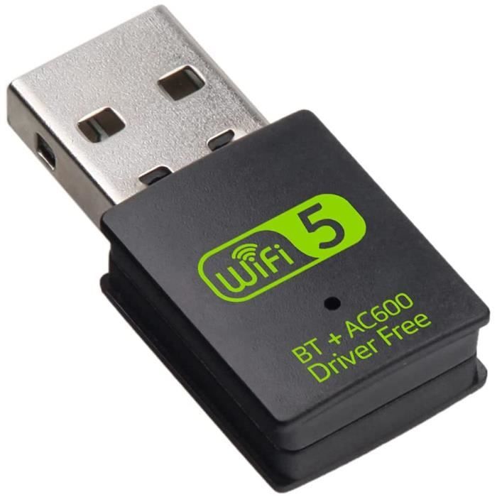 Adaptateur USB WiFi, clé USB WiFi 2.4G 5G Double Bande Cryptée 1200