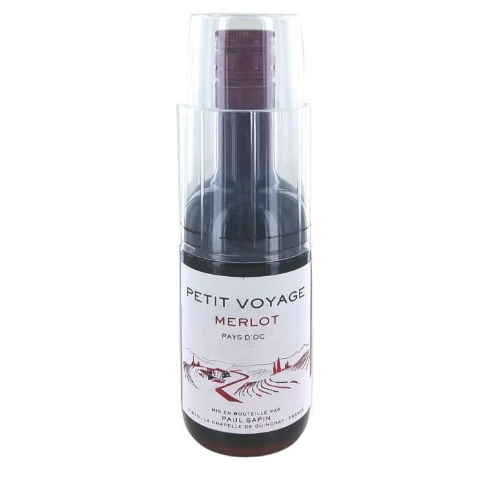 Petit Voyage Merlot Pays d'Oc - Vin Rouge - 18,7 cl
