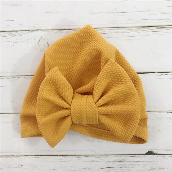 Soins bébé0-6 mois bébé mignon chapeau unisexe solide élastique Big Bow Design Hat XLP90628694YE_YOU