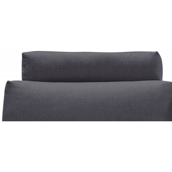 Têtière appuie tête tissu gris anthracite pour canapé d'angle ALIX