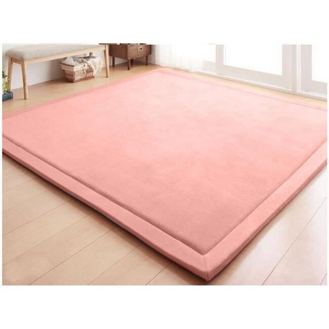 Tapis d'éveil,Nouveau 2CM épais tapis de jeu corail polaire couverture tapis enfants bébé rampant tatami tapis - Type 80cm 200cm #F