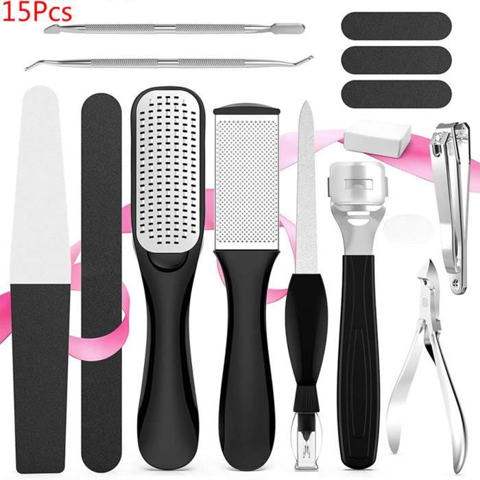Kit De Pédicure Professionnels,Lime Pour Pieds, Râpe À Pieds Outils De Pédicure En Acier Inoxydable, Meilleur Kit De Soins Des Pieds