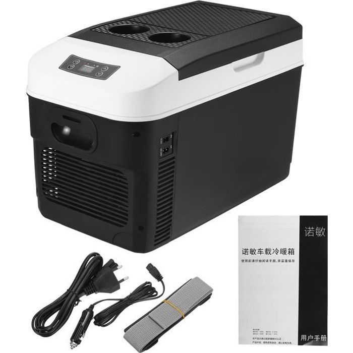 20L Mini Réfrigérateur Pour Vehicule Portable Congélateur Refroidissement Dispositif 12 V Camping Réfrigérateur Noir 20L