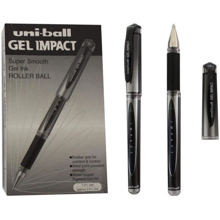 UNI-BALL Stylo roller encre GEL IMPACT BROAD (UM-153S) 1,0mm Noir 208