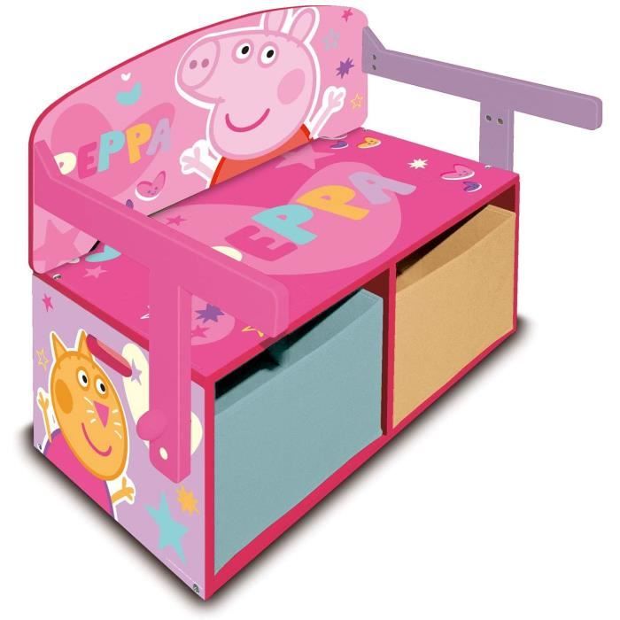 Banc à jouet - Bureau - Bacs de rangements PEPPA PIG