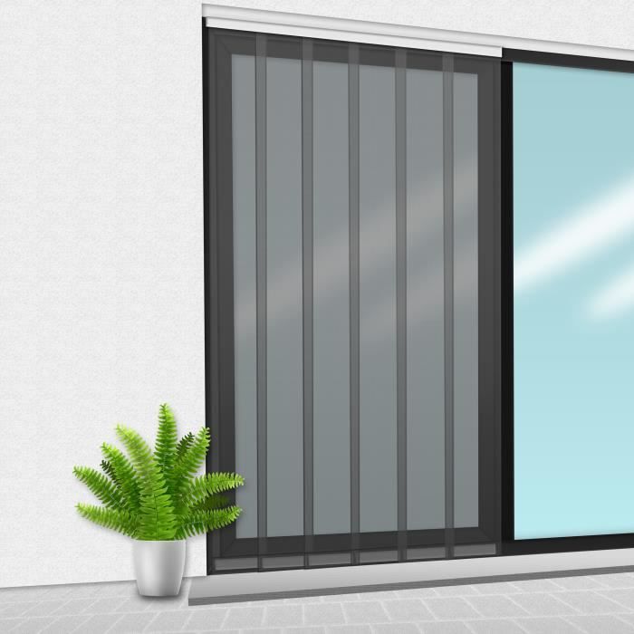 Porte Moustiquaire 150x235 cm Gris