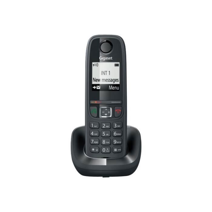 Gigaset AS470 Téléphone sans fil avec ID d'appelant DECTGAP noir