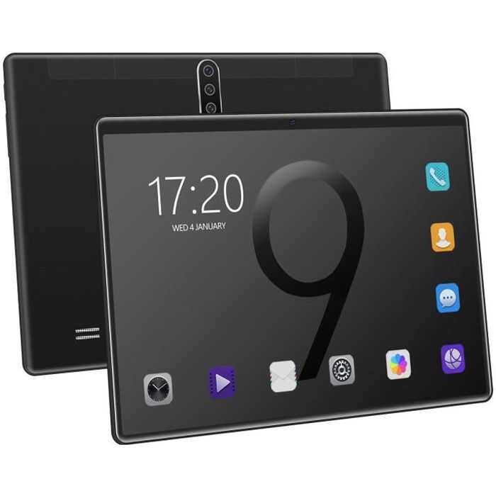 10,1 pouces 6 Go de RAM 128 Go de ROM Android Tablette PC Noir