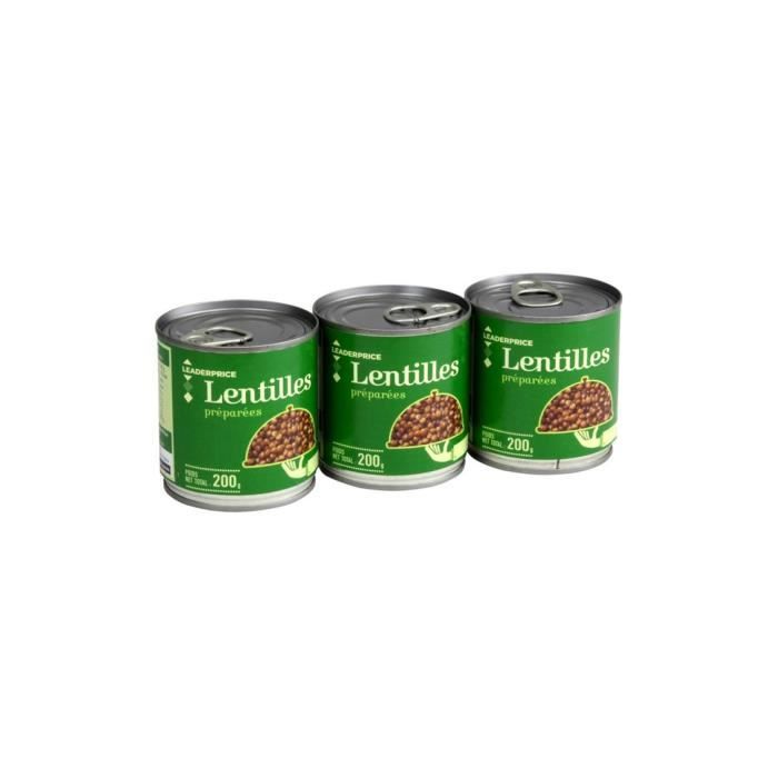 Lentilles préparées - 3x130g DLC 31/05/2024