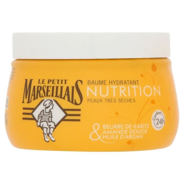 LE PETIT MARSEILLAIS Nutrition Baume hydratant karité amande argan - pot de 250 ml