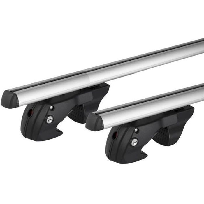 Barres de toit Aluminium pour Dacia Sandero Stepway de 2013 à 12/2020 - avec Barres Longitudinales