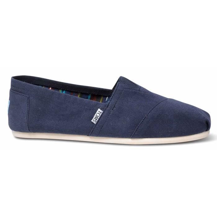 Chausson De Plongee TOMS F394O Canvas Classics (de la marine.) Hommes Taille-42