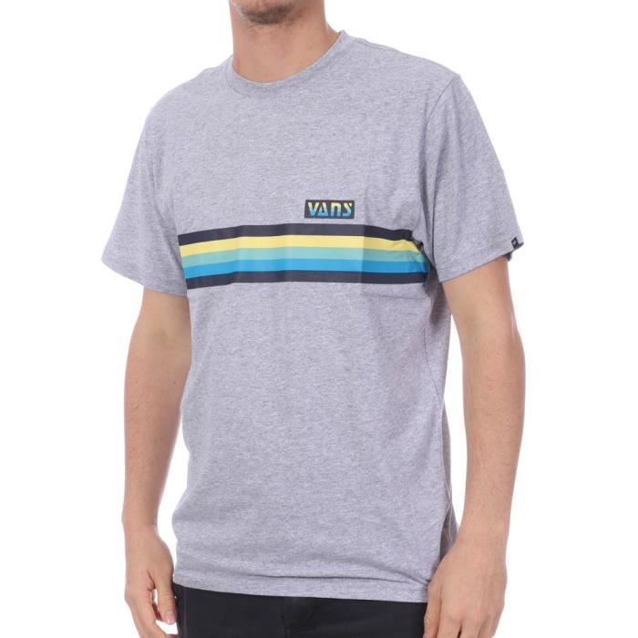 T-shirt Gris Homme Vans MN Multi Stripe