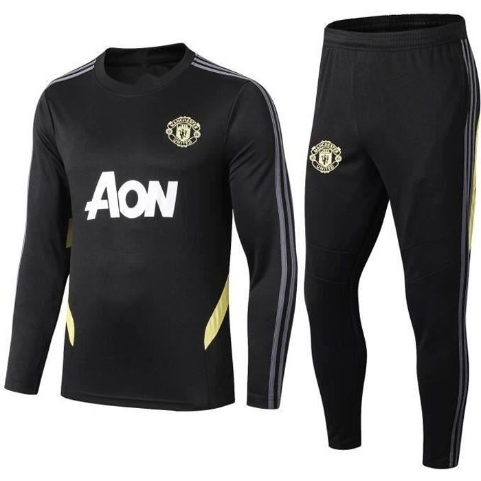 Survêtements Foot Homme Manchester United - Maillot Foot Homme Survêtements Foot Noir - XL