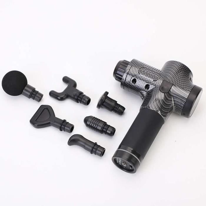 Massage Gun Fascia Gun, Massage Musculaire Profond Stimulation avec écran LCD HD & 6 têtes de Massage