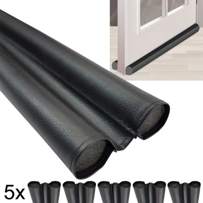 Pack x5 Boudin bas de porte double face en mousse Duo en pvc flexible 95 cm (raccourcissable) contre les courants d'air