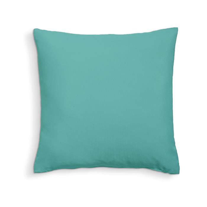TODAY Coussin déhoussable 100% coton - 60 x 60 cm - Diabolo menthe