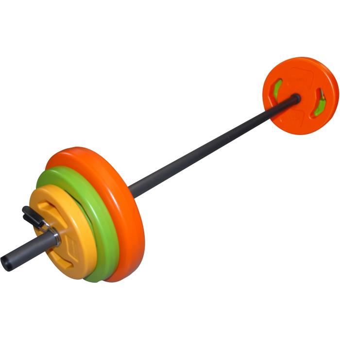 TUNTURI Kit barre body pump 20kg orange, vert, jaune