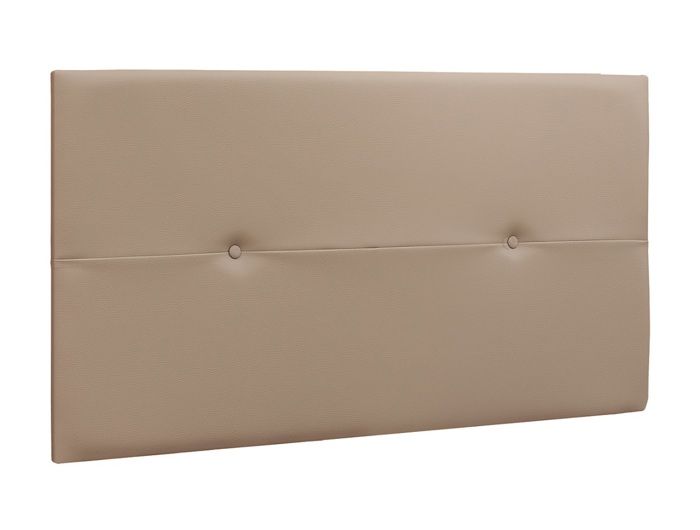 Tête de lit en simili-cuir coloris beige - longueur 110 x profondeur 4 x hauteur 55 cm Tête de lit en simili-cuir coloris beige - longueur 110 x profondeur 4 x hauteur 55 cm