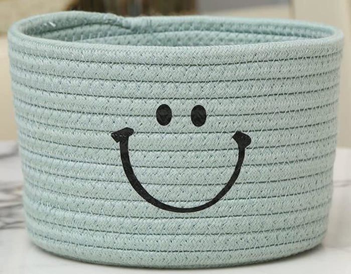 Corbeille à Linge En Papier Tressé Naturel Avec Couvercle - Rangement Déco