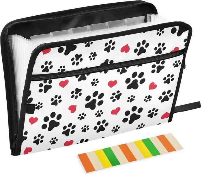 Classeur Extensible Vintage 13 Poches A4 Avec Fermeture Éclair - Organiseur Partitions Musique