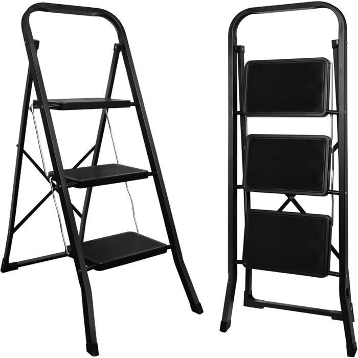 Escabeau Pliable KADAX 6 Marches Acier - Échelle Unilatérale Avec Plateforme, Pieds Antidérapants, Charge 125kg