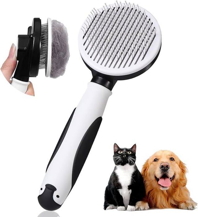 Comparer les prix de Brosse pour Chiens Petite Chats. chaton Autonettoyante Enlèvement des Poils en Un Clic Morts et Sous-Poils